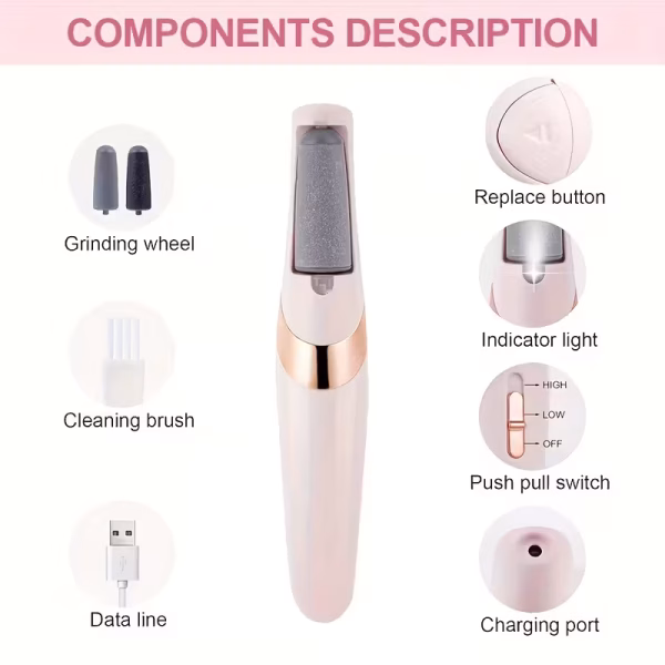 14 Rechargeable Electric Foot Exfoliator